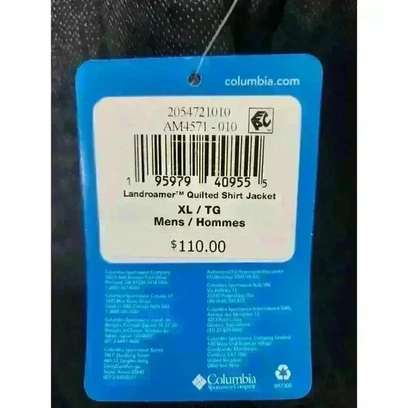 Men's Shirts & Tops Columbia Landroamer™ Quilted Shirt Jacket Cold Warm Snow - Picture 11 of 12